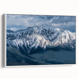 Vintage poster art of British Columbia scenery on a framed canvas, featuring colorful art in extra large size.