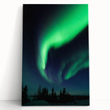 Black and white stretched canvas depicting a serene Manitoba landscape, ideal for kitchen wall art or bedroom ambiance.