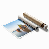 Extra large rolled print of New Brunswick scenery with muted floral art, ideal for classy bathroom wall art.