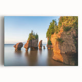 Black and white stretched canvas print of New Brunswick scenery, ideal for kitchen wall art.