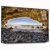 Acrylic print of Newfoundland scenery in muted earth tones, ideal for dining room or bedroom decor.