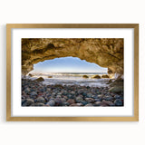 Extra large wall art featuring an abstract textured depiction of Newfoundland scenery in muted earth tones.