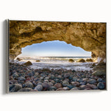 Landscape art painting of Newfoundland scenery on a framed canvas.