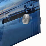 Large abstract wall art depicting the Northwest Territories in muted earth tones on acrylic glass.