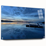 Acrylic print of a large abstract landscape depicting the Northwest Territories, ideal for bedroom or dining room decor.