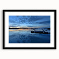 Extra large framed abstract art print depicting colorful, textured scenery of Northwest Territories.