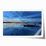 Scenic view of Northwest Territories in muted earth tones on a large rolled canvas, suitable for dining room decor.