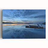 Black and white photograph of Northwest Territories scenery on stretched canvas, suitable for kitchen wall art.