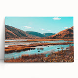 Large black and white stretched canvas of Nova Scotia scenery, ideal for kitchen wall art or bedroom ambiance.