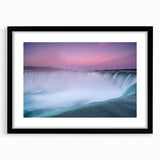 Extra large abstract art print featuring a colorful, textured depiction of Ontario's scenery on a framed canvas.