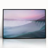 Large abstract wall art depicting Ontario's scenery in muted earth tones on a framed acrylic.