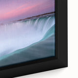 Textured black wall art of Ontario scenery on a framed canvas, featuring colorful accents, ideal for large living room decor.