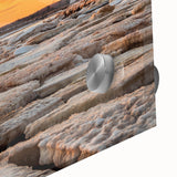 Acrylic print of a large abstract depiction of Prince Edward Island in muted earth tones, ideal for dining room art.