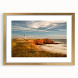 Extra large abstract art print of a textured Quebec scenery in muted earth tones, framed in gold.