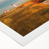 Art deco poster of Quebec scenery in muted gray and blue tones on rolled canvas, suitable for dining room wall art.