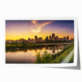 Scenic Saskatchewan landscape on rolled print, featuring vibrant greens and blues, ideal for art wall dining room.