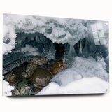 Acrylic print of a Yukon landscape in muted earth tones, suitable for bedroom or dining room decor.