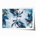 Extra large rolled print depicting a vibrant Caribbean scenery with lush greenery and floral elements.
