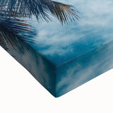 Black and white landscape art painting of Caribbean Cuba on large stretched canvas, ideal for bedroom wall decor.