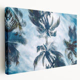 Large canvas print of a Caribbean beach scene with vibrant blue and turquoise waters, ideal for kitchen wall art.
