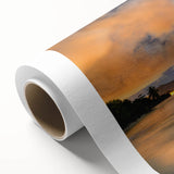 Art deco poster of Caribbean scenery in pastel shades on rolled canvas, ideal for nursery wall art.