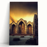 Black and white large art print of the Caribbean Virgin Islands on stretched canvas, suitable for kitchen wall art.