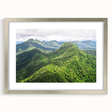 Extra large abstract art print featuring textured scenery of Central America in muted earth tones on a framed canvas.