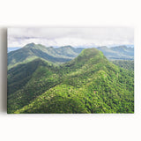 Large black and white stretched canvas of a Central American scenery, ideal for kitchen wall art.