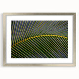 Textured abstract art print depicting a vibrant Costa Rican landscape on a framed silver mat, ideal for bedroom art.