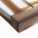 Large art of a black and white landscape painting of El Salvador on stretched canvas, suitable for bedroom wall decor.