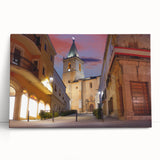 Black and white stretched canvas of a Central American landscape, ideal for kitchen wall art or bedroom ambiance.