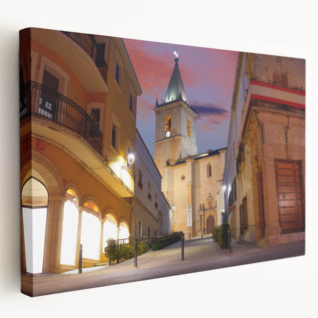 El Salvador landscape on large stretched canvas, featuring lush greenery and mountains, in natural earth tones.