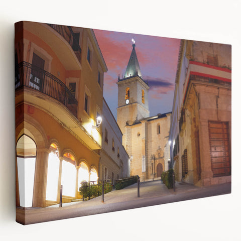 El Salvador landscape on large stretched canvas, featuring lush greenery and mountains, in natural earth tones.
