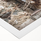 Art deco poster featuring a vibrant scene of Central America with bold colors on rolled canvas.