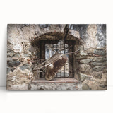 Black and white photograph of a Central American landscape on stretched canvas, ideal for kitchen wall art.