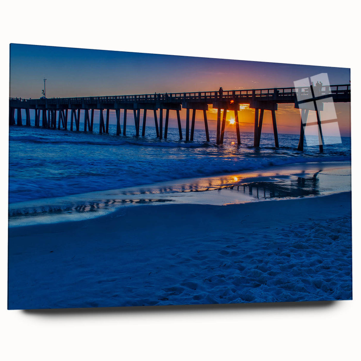 Large abstract wall art of Central America scenery in vibrant colors on acrylic glass.