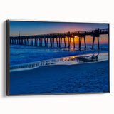 Black and white framed canvas of a vintage Panama landscape, ideal for bedroom wall decor.