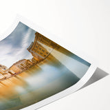 Extra large rolled print featuring line art flowers in neutral tones, ideal for large living room wall decor.