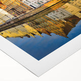 Art deco poster featuring a serene Belgian landscape in muted earth tones on rolled canvas, suitable for dining room decor.