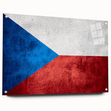 Acrylic print of a Czech Republic landscape, featuring muted earth tones, ideal for dining room decor.