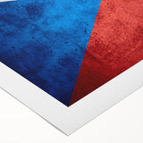 Art deco poster featuring a serene Czech Republic landscape in muted earth tones on rolled canvas.