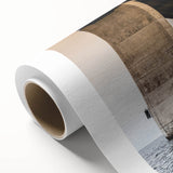 Art deco poster featuring a serene Danish landscape in soft pastel shades on rolled canvas, ideal for nursery wall art.