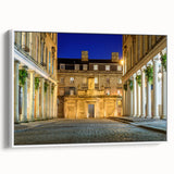Vintage poster art of Bath, England in colorful tones on a large framed canvas, suited for living room decor.