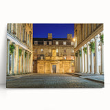 Black and white photograph of the Bath skyline on stretched canvas, suited for kitchen wall art.