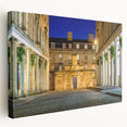 Large canvas print of the Bath, England skyline in muted watercolor tones, suitable for kitchen wall art.