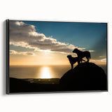 Black and white wall art of a Cumbria landscape on framed canvas, ideal for bedroom decor.