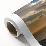 Art Deco poster of Cumbria, England scenery in pastel shades on rolled canvas, ideal for nursery wall art.