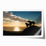 Extra large rolled print of Cumbria landscape with lush greenery and lake, in soft natural tones.