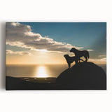 Black and white photograph of Cumbria landscape on large stretched canvas, ideal for kitchen wall art.