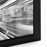 Black wall art featuring a textured view of Piccadilly, England, in vibrant colors on a framed canvas.